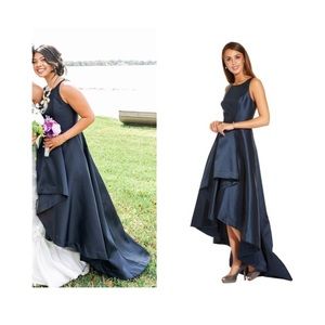 Adrianna Papell Midnight Asymmetric Ballgown Dress